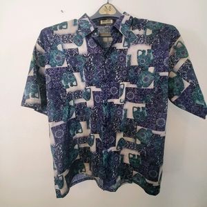 Thai silk elephant shirt size XL
